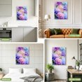 thumbnail image 5 of Canvas Wall Art, Pink Purple Floral Framed Canvas Prints for Bedroom Bathroom, Spring Hydrangea Flower Fantasy Botanical Gallery Wrapped Wall Decor for Home Office, Gifts, 11"x14" Ship Next Day, 5 of 5