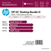 HP 24 Desktop Bundle i3 8GB/1TB Desktop Bundle