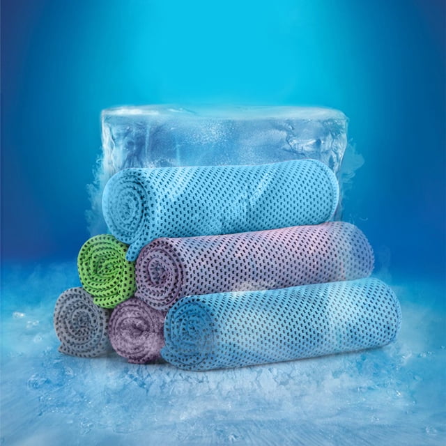 Ganfancp Toallas Frías, Toalla Fría, Microfibra Suave Transpirable Toalla de Hielo Frío para El Deporte, Yoga, Gimnasio, Camping, Correr, Gimnasio, Entrenamiento y Más Actividades Liquidación 1X Toal