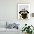 thumbnail image 3 of Trademark Fine Art 'Pug With Tiara' Canvas Art by Fab Funky, 3 of 3