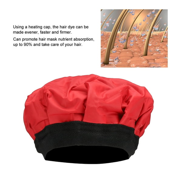 Hair Dye Color Cap Hot Oil Treatment Heat Hair Care Beauty Treatment Barber Cap Red