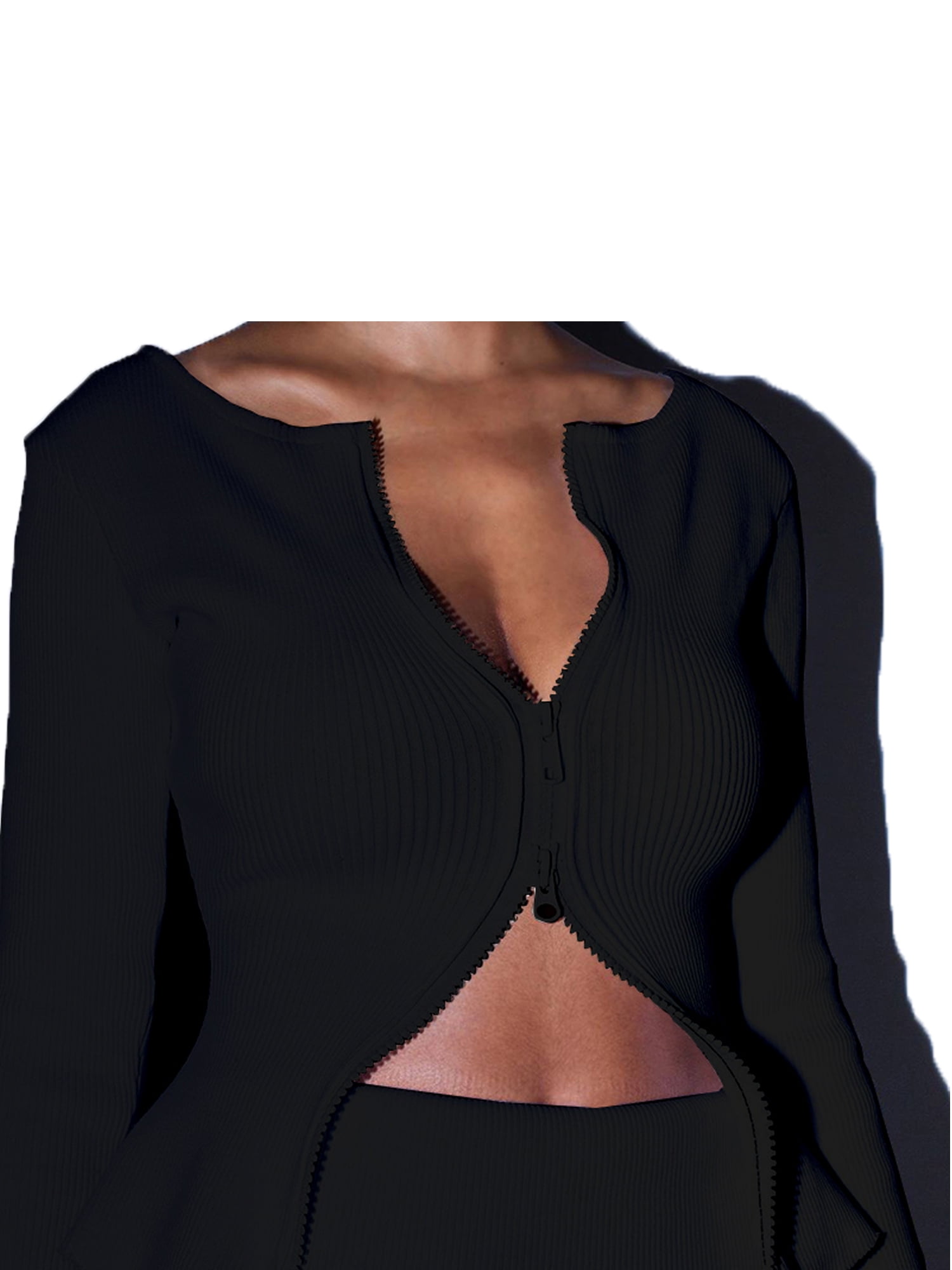 double zipper cardigan