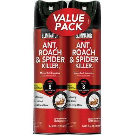 Eliminator Ant, Roach & Spider Killer4, Aerosol Spray, 2/20-Ounce