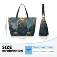 thumbnail image 5 of KLL Starry Sky Meditating Lion Print Large Beach Tote Bag Women Waterproof Sandproof Zipper Beach Tote Bag for Pool Gym Grocery Travel with Wet Pocket, 5 of 7