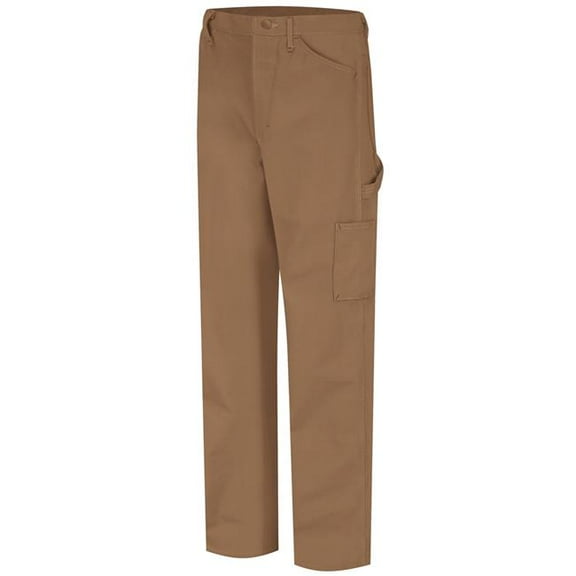 Bulwark PLJ8BD-40-34 Mens Midweight FR Dungaree Pant, Brown Duck - Size 40 - 34 in. Inseam