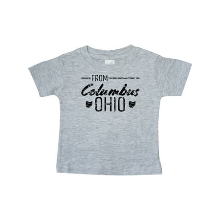 

Inktastic From Columbus Ohio in Black Distressed Text Gift Baby Boy or Baby Girl T-Shirt