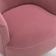 thumbnail image 6 of Modern Accent Chair, Velvet Upholstered Living Room Chairs with Golden Metal Legs, Comfy Single Armchair Vanity Chair with Curved Backrest for Bedroom, Club, Corner, Pink, 6 of 7