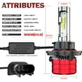 thumbnail image 2 of 9008/H13 LED Headlight Bulbs H13 9008 LED High/Low Beam Plug and Play 6000K White, 2 of 9