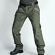 thumbnail image 4 of Pantalones largos para hombre, pantalones de senderismo con bolsillos, resistentes al agua y antidesgarros, pantalones militares de carga para pesca., 4 of 6