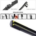 thumbnail image 3 of Escobillas limpiaparabrisas de coche universales de goma suave de doble capa sin marco y sin soporte, 14", 16", 19", 20", 21", 22", 24" y 26", 3 of 5