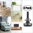 thumbnail image 5 of Paquete de 4 niveladores de muebles negros, pies niveladores de muebles resistentes, niveladores de patas ajustables para gabinetes, sofás, mesas, sillas, soporte de 1320 libras, kit de tuerca en T, 5 of 5