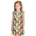 thumbnail image 1 of Fotbe Retro With Joysticks Vestido de Dormir para Niñas de 3 a 10 Años, Mangas Cortas, Estilo Princesa, Pijama Camisón con Mangas Voladas-Small, 1 of 6