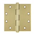 thumbnail image 1 of Deltana DSB453-UNL Solid Brass 4 1/2-Inch x 4 1/2-Inch Square Hinge, 1 of 3