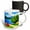 Multicolor, variant on 3drose, Tents by the Mountain Lake on a Sunny Summer Day. Happy Camper Gift, 11oz Two-tone Red Mug