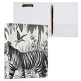 thumbnail image 3 of Tigers Flowers and Tree 3 Ring Binders 1.5 inch Hardcover File Folders with Interior Pockets A4 Size Organizer for School Office Hospital, 3 of 8