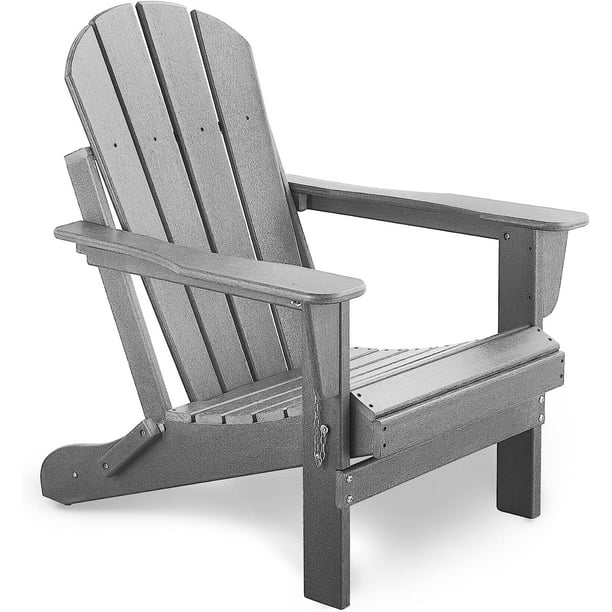 Folding Adirondack Chair, Patio Outdoor Chairs, Weather Resistant Deck