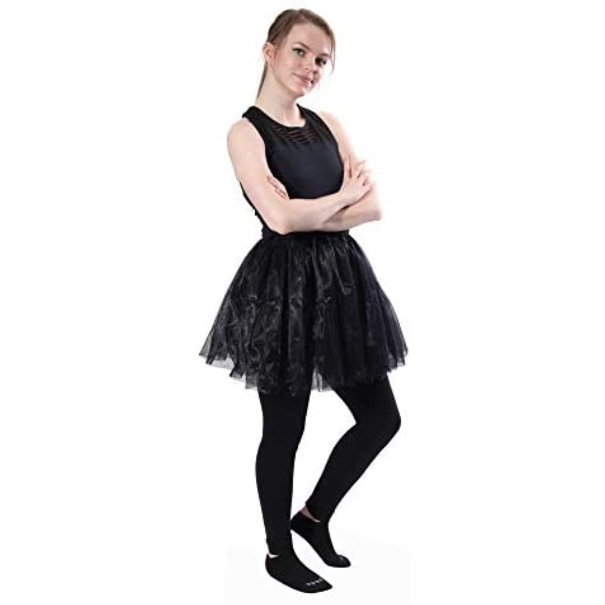 black tutu leggings
