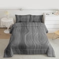 thumbnail image 2 of Castle Fairy Gradient Stripes Twin Comforter Sets,Abstract Watercolor Lines Bedding Set, 2 of 8