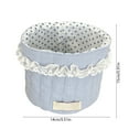thumbnail image 3 of Fabric Storage Baskets With Lace Trim Cylindrical Desktop Organizer for Snacks,Small Items & Clutter Perfect for Home Office & Bedroom Decor, 3 of 7