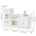 thumbnail image 4 of Teamson Kids Little Chef Paris Modular Play Kitchen with Refrigerator, Range Stovetop Oven, Sink, Ice Maker,  White/Rose Gold, 4 of 11