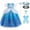 B, variant on Cinderella Princess Dress Girls Halloween Party Cosplay Costume Toddler Puffy Sleeve Blue Fancy Outfit