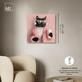 thumbnail image 5 of Glam Cat Headphones Canvas Cute Cat Art Prints by Art Remedy, Gallery Wrapped, 24" x 24", 5 of 7