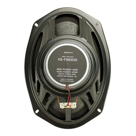 Sony - 6" x 9" 3-Way Car Speakers with Mica Reinforced Cellular (MRC) Cones (Pair) - Black/Graphite
