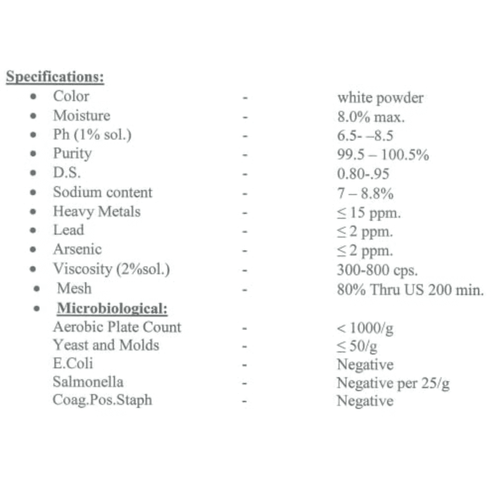 Naturejam CMC Powder 2 Pounds Bulk-Sodium Carboxymethyl Cellulose