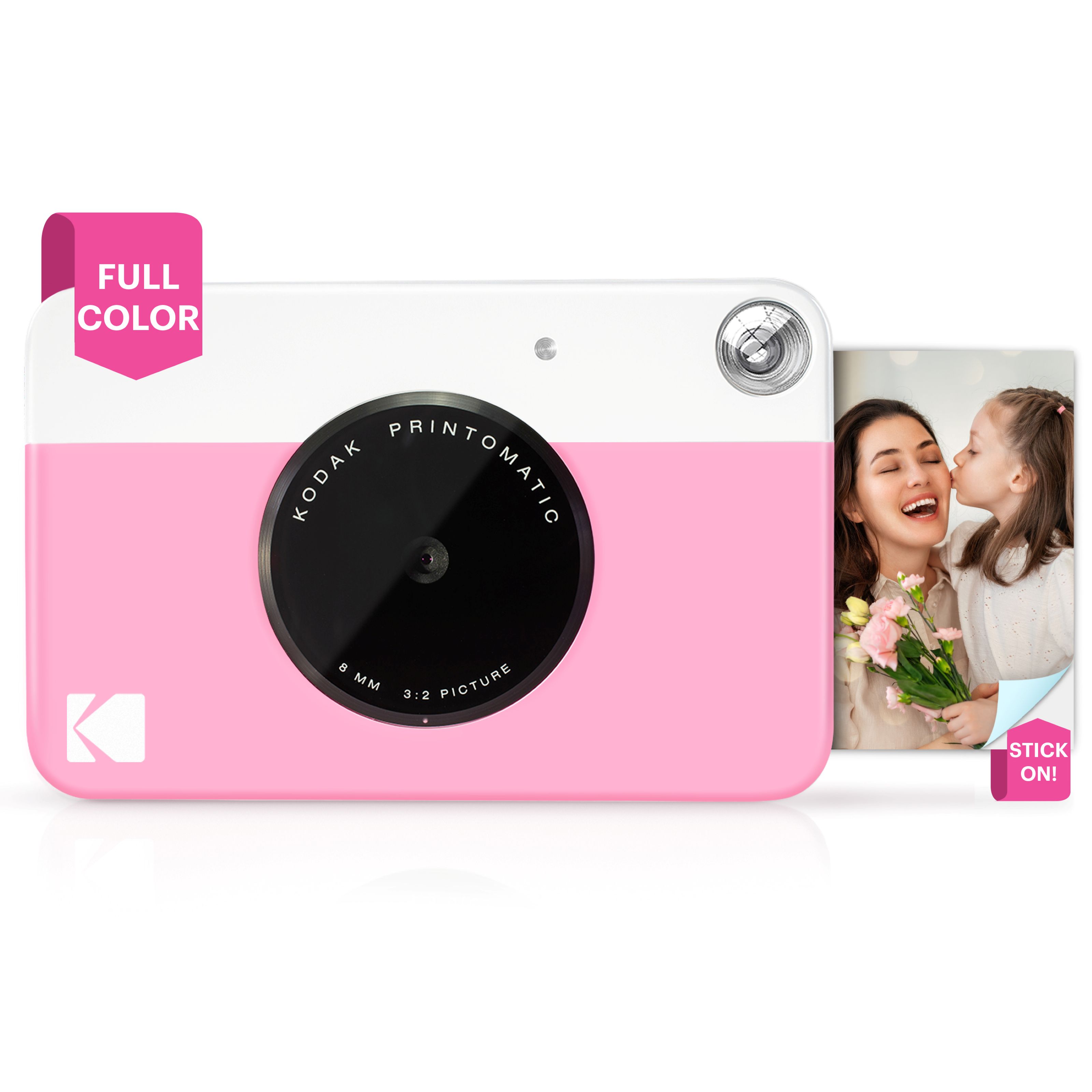 Kodak Printomatic Prints on Zink 2 x 3 Photo Paper Instant Print Camera, Pink