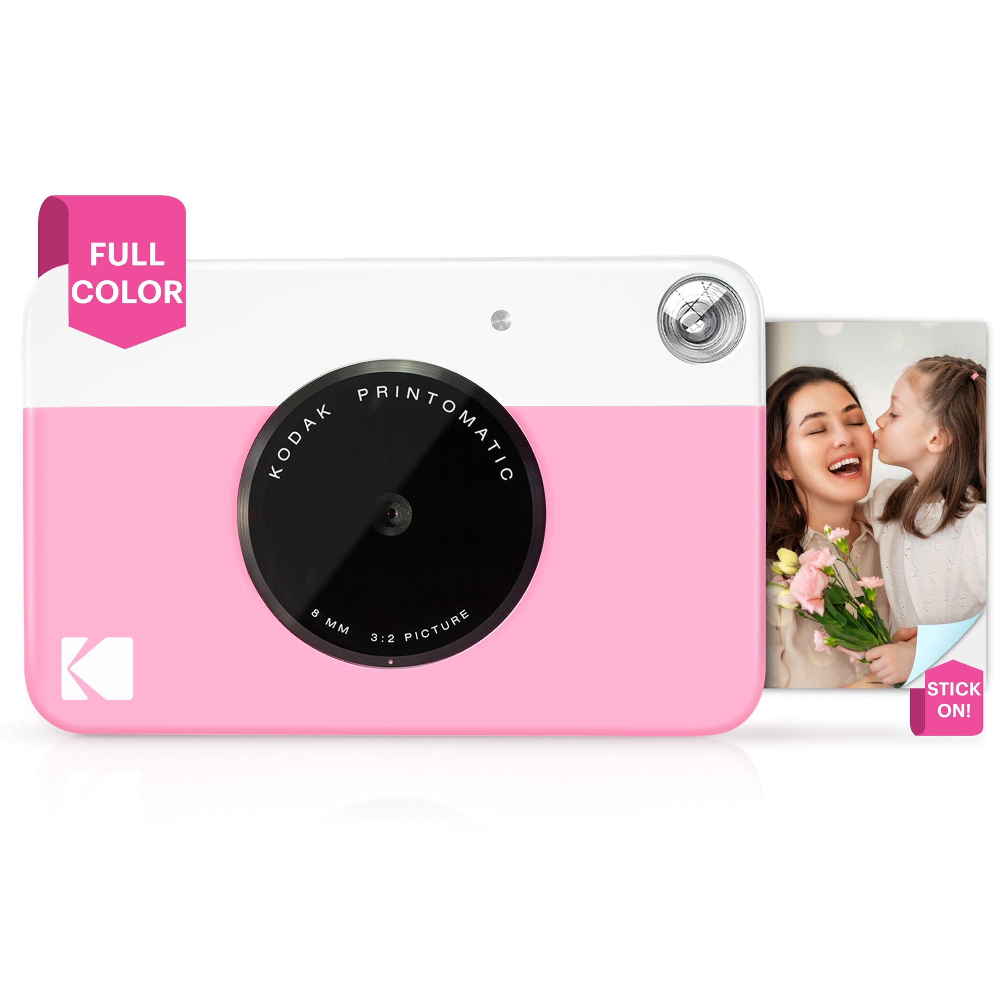 Kodak Printomatic Prints on Zink 2 x 3 Photo Paper Instant Print Camera, Pink