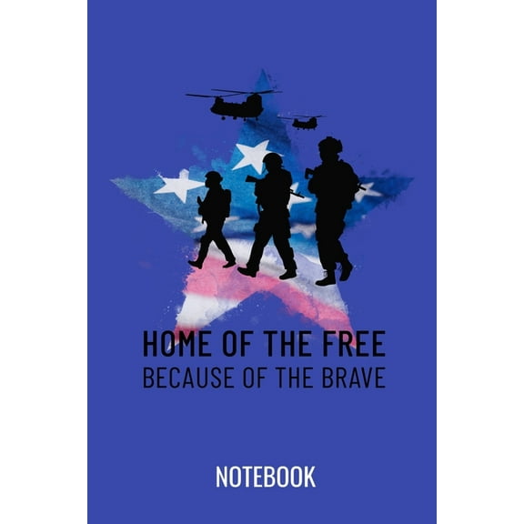 Home of the free because of the brave: a5 notebook, dotted, dot grid 120 pages (Paperback)