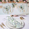 thumbnail image 3 of Blue Green Eucalyptus Cloth Napkins, Spring Botanical Leaves Weeping Washable and Reusable Dinner Napkins Set of 6, Table Napkin for Kitchen Party Birthday Wedding Hotel Housewarming 20"x20", 3 of 9