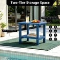 thumbnail image 3 of OTSUN Adirondack Outdoor Side Table, 16" HDPE Patio Side Table with Shelf, Weather Resistant Easy Maintenance for Backyard Pool Porch Garden & Lawn, 3 of 11