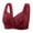 Red, variant on TEVEQ Front Closure Bras for Older Women Front Snap Closure Padded Bra for Older Senior Women Spring and Summer Plus Size Middle and Elderly Underwear Pure Cotton Without Ring Bra Front Buckle
