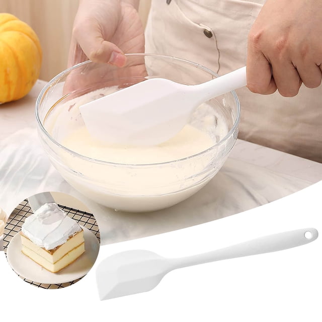 Cooking Utensils Pan Scraper Silicone Rubber Spatula with Handle for Kitchen Baking and Cooking Accessories