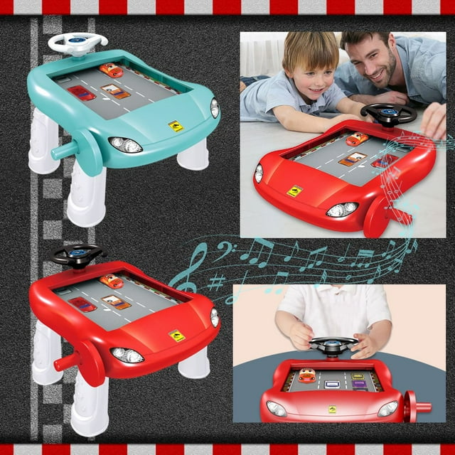 Children‘S Simulation Steering Wheel Racing Game Machine Puzzle Competitive Adventure Game With Toy(Education Toys)