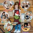 thumbnail image 4 of Boys Girls Kids Apron with Pocket,Grinchmas Christmas Adjustable Child Neck Strap and Bib Funny Aprons Kitchen Toddler Aprons for Cooking Baking, 4 of 5