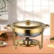 thumbnail image 3 of Juego de buffet Chafing Dish Juego de calentador para catering Chafer y buffet multiusos Oro, 3 of 9