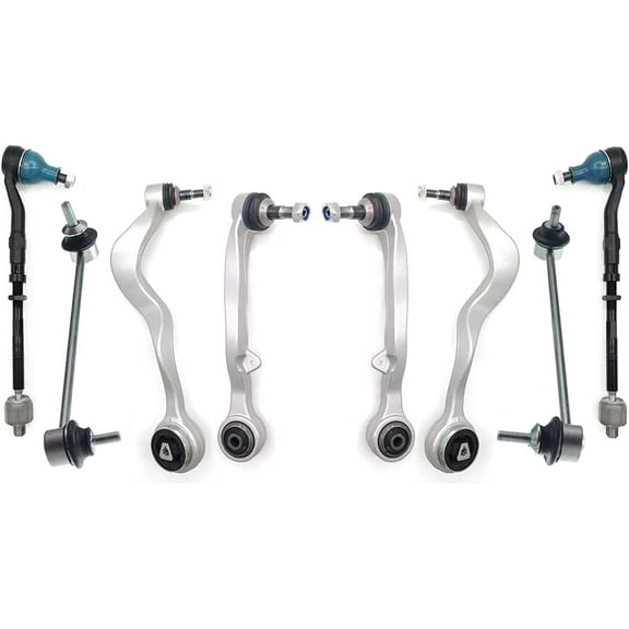10Pc FRONT SUSPENSION STEERING KIT REPLACEMENT REPLACEMENT FOR BMW E60 04-07 525i 530i 09-10 528i 530i