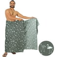 thumbnail image 2 of LA LEELA Men's Swim Trunk Cover Up Cotton Linen Effect Swimwear Beach Samoan Pareo Wrap Sarong Men Sulu One Size Onyx, Flamingo Vacation, 2 of 5
