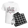 thumbnail image 4 of CafePress - Live Love Spoil Grandkids Women's Light Pajamas - Women's Short Sleeve Print T-Shirt and Pants Light Cotton Pajama Set, 4 of 7