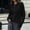 Black, variant on Liuinsasek Knit Cardigan for Women Solid Color Long-Sleeve Crew-Neck Button-Up Ruffled Knit Cardigan Casual Cute Sweaters Fall Winter Outfits