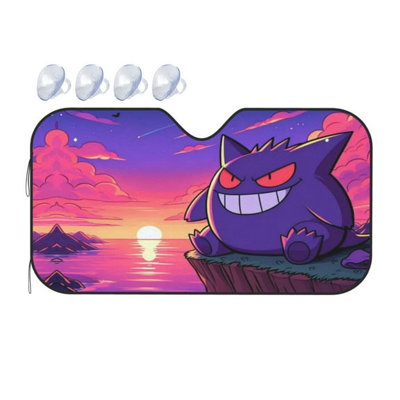Gengar Car Windshield Sun Shade Sunshade for Car Window Car Sun Shade Windshield for Front Window Summer Sunshade for Car Window Shades S