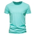 thumbnail image 2 of Pxiakgy mens t-shirts Mens Cotton Short Sleeve Color T Shirt Comfortable Top t shirts for man, 2 of 3