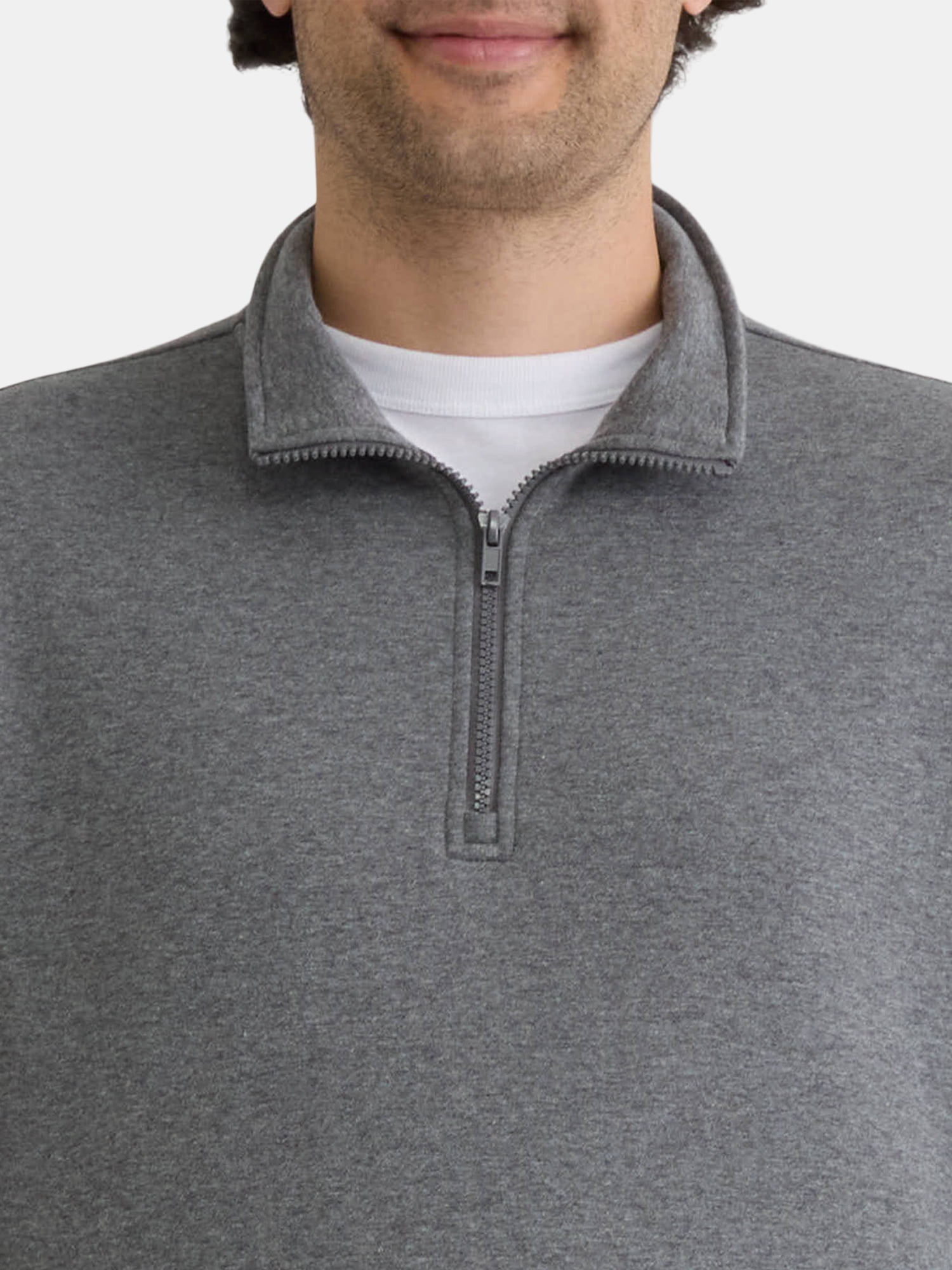 Athletic Works Men's Active Fleece Quarter Zip Sweatshirt, Size XS-5XL