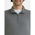 thumbnail image 4 of Athletic Works Men's Active Fleece Quarter Zip Sweatshirt, Size XS-5XL, 4 of 5