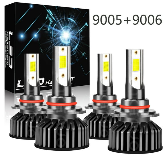 For Toyota Corolla 2005 2006 2007 2008 4x 6000K LED Headlight Bulbs,9005 9006 High Low Beam
