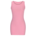 thumbnail image 4 of Pompotops Robe Débardeur Aguichant Sans Manches pour Femmes, Col Ras du Cou, Été, Couleur Unie, Moulante, Extensible, 4 of 8