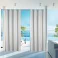 thumbnail image 3 of Shanna Home Curtains Indoor/Outdoor Drapes, Privacy Grommet Blackout Curtains for Bedroom, Living Room, Porch, Pergola, Cabana (White, 52*94 in, 2 Panel), 3 of 10