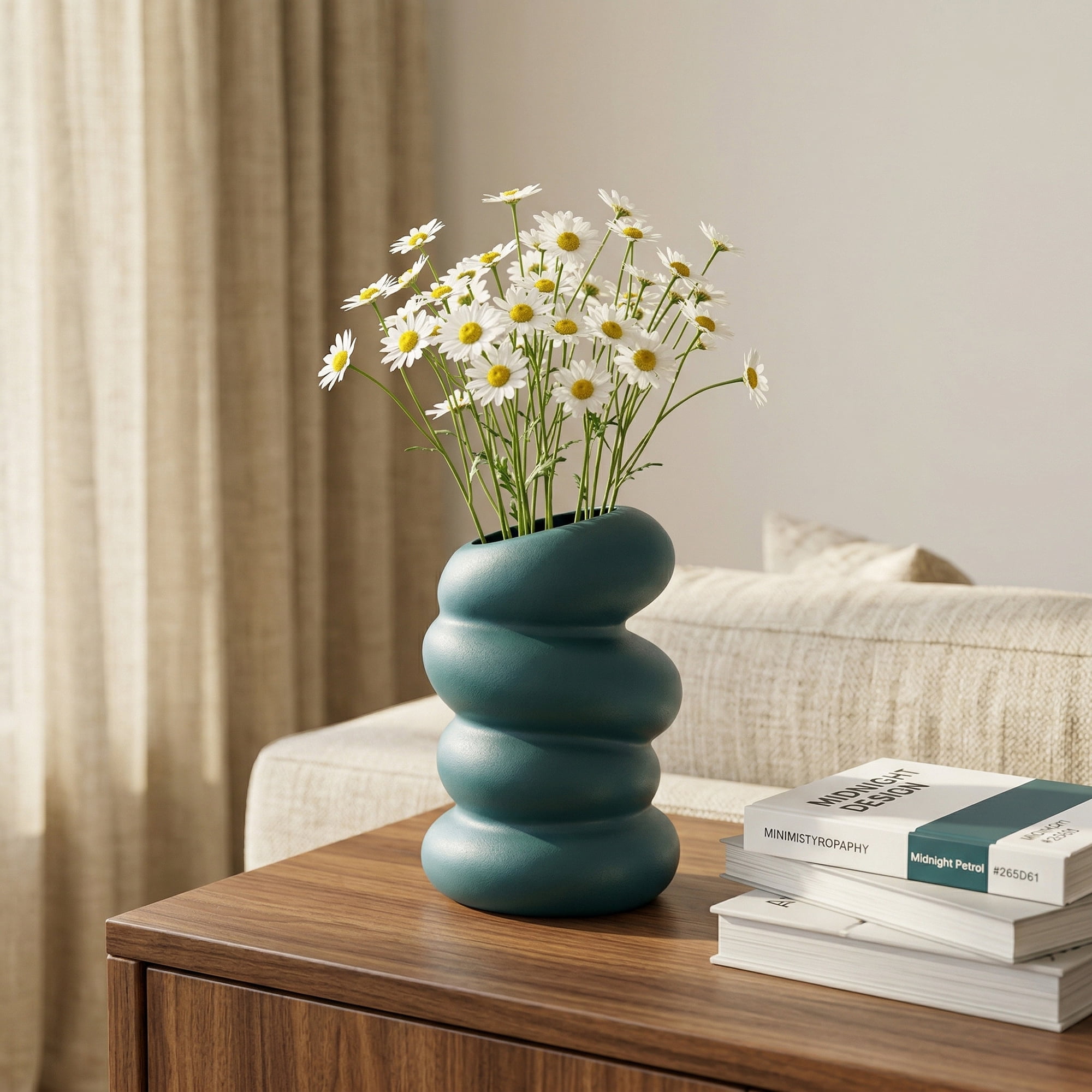 Unique Bargains Acrylic Flower Bud Vase for Bouquets Dark Green 3.5"L x 3.5"W x 5.9"H